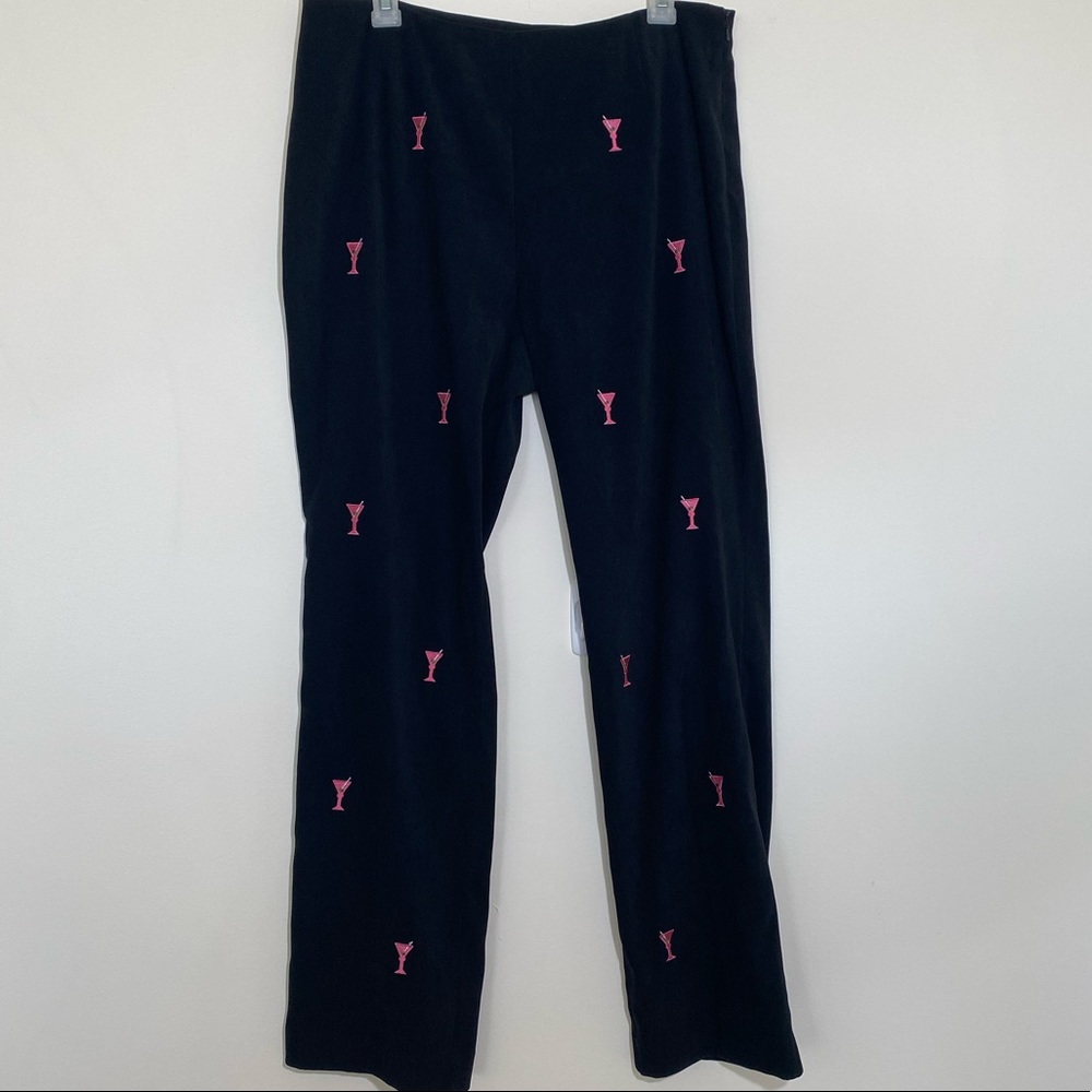 M-1#10 Belle pointe size 14 velvet pants casual out wear Embroidery champagne